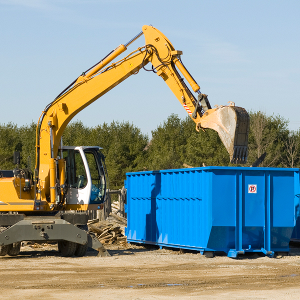 are there any restrictions on where a residential dumpster can be placed in Tekamah